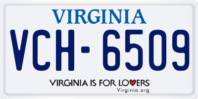 VA license plate VCH6509