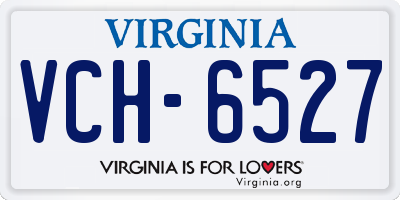 VA license plate VCH6527