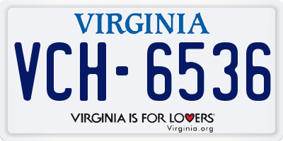 VA license plate VCH6536