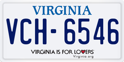 VA license plate VCH6546