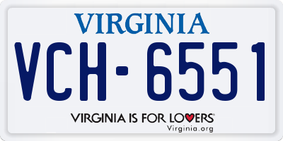 VA license plate VCH6551