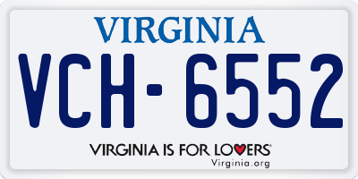 VA license plate VCH6552