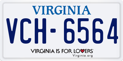 VA license plate VCH6564