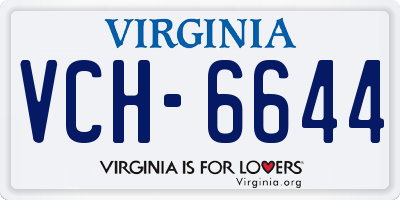 VA license plate VCH6644