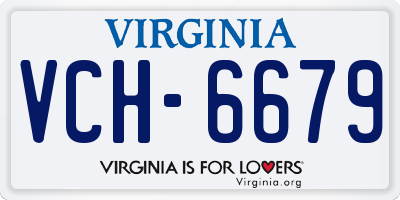 VA license plate VCH6679