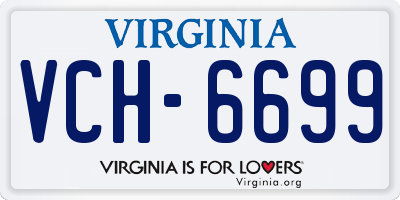 VA license plate VCH6699