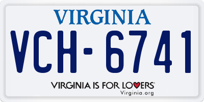 VA license plate VCH6741
