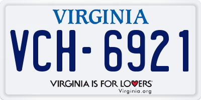 VA license plate VCH6921