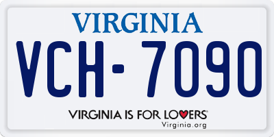 VA license plate VCH7090