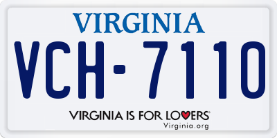 VA license plate VCH7110