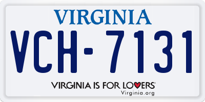 VA license plate VCH7131
