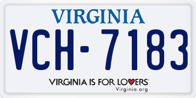 VA license plate VCH7183