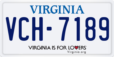 VA license plate VCH7189