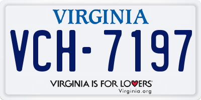 VA license plate VCH7197