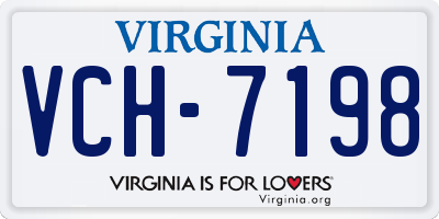 VA license plate VCH7198