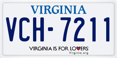 VA license plate VCH7211
