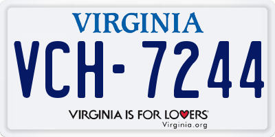 VA license plate VCH7244