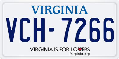 VA license plate VCH7266