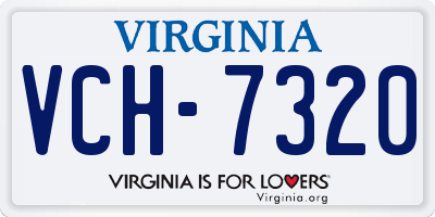 VA license plate VCH7320