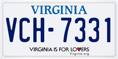 VA license plate VCH7331