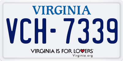 VA license plate VCH7339