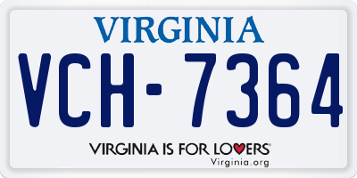 VA license plate VCH7364