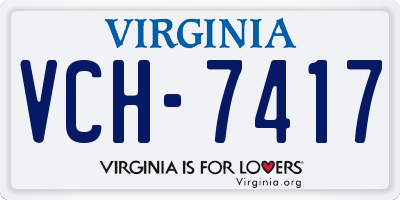 VA license plate VCH7417