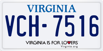 VA license plate VCH7516