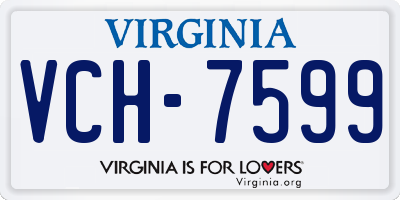 VA license plate VCH7599