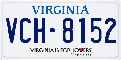 VA license plate VCH8152