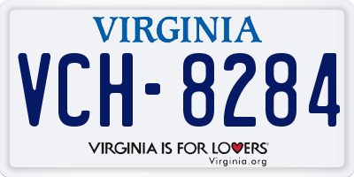 VA license plate VCH8284