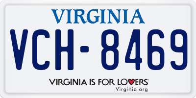 VA license plate VCH8469