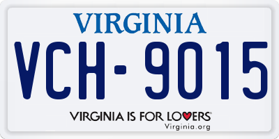 VA license plate VCH9015