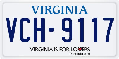 VA license plate VCH9117