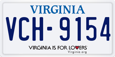 VA license plate VCH9154