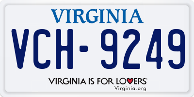 VA license plate VCH9249