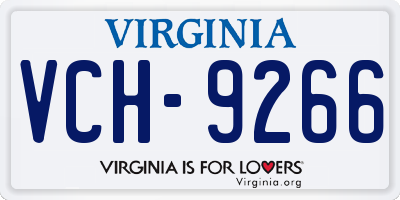 VA license plate VCH9266