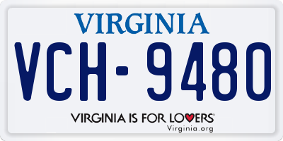 VA license plate VCH9480