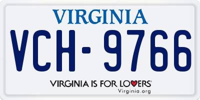VA license plate VCH9766