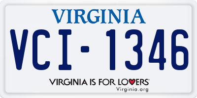 VA license plate VCI1346