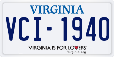 VA license plate VCI1940