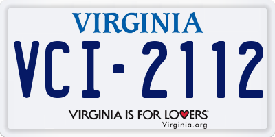 VA license plate VCI2112