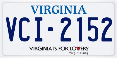 VA license plate VCI2152