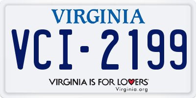 VA license plate VCI2199
