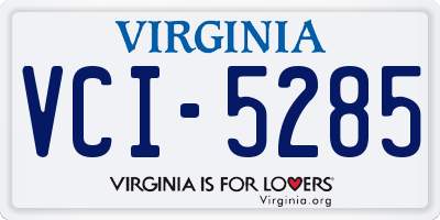 VA license plate VCI5285