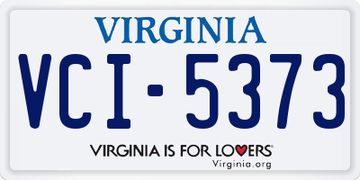 VA license plate VCI5373