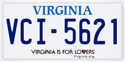 VA license plate VCI5621