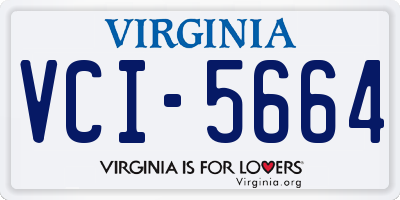VA license plate VCI5664