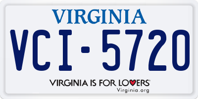 VA license plate VCI5720