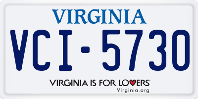 VA license plate VCI5730